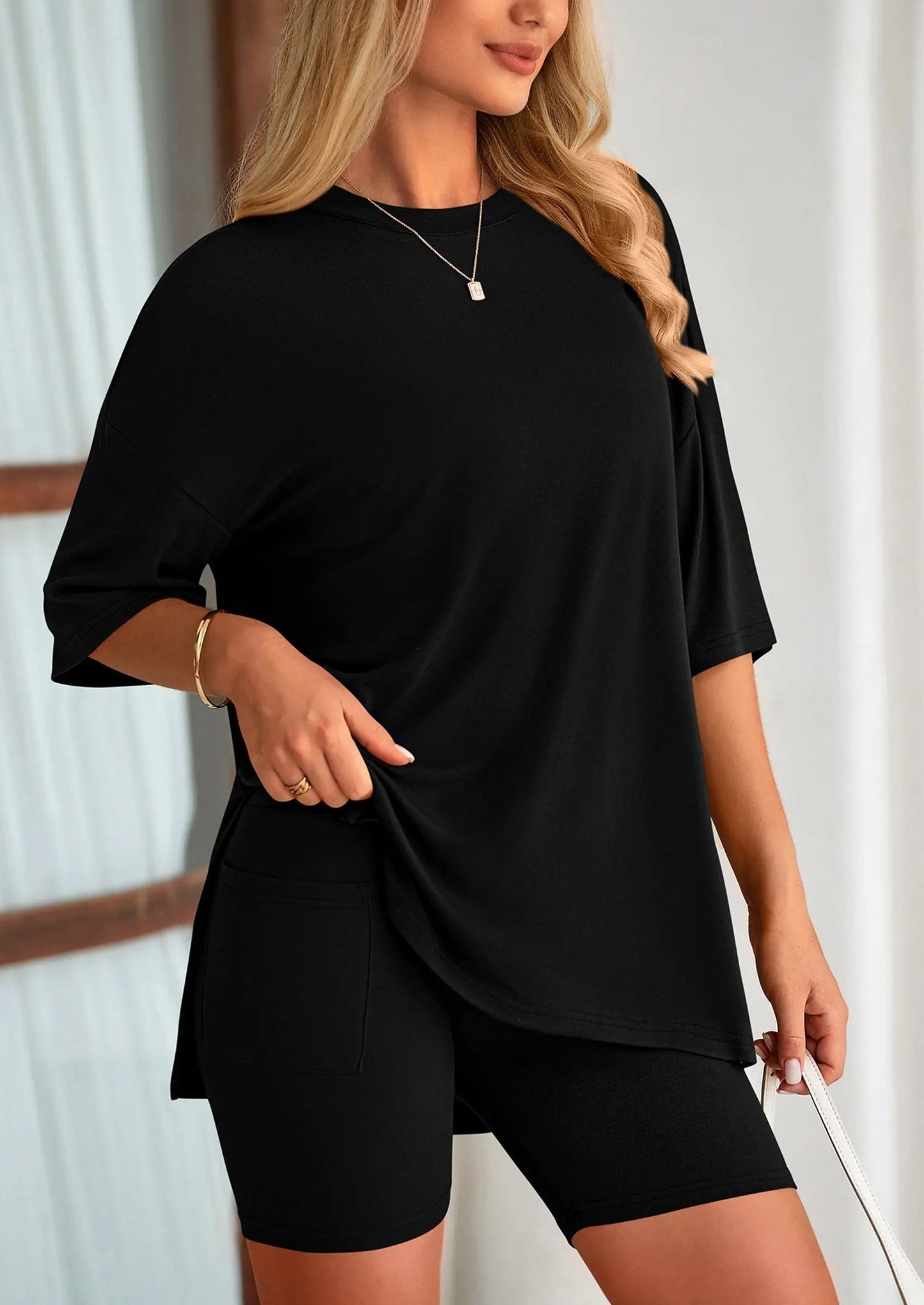 Comfy Summer Shorts Sleeveless Tank Two Piece Outfit