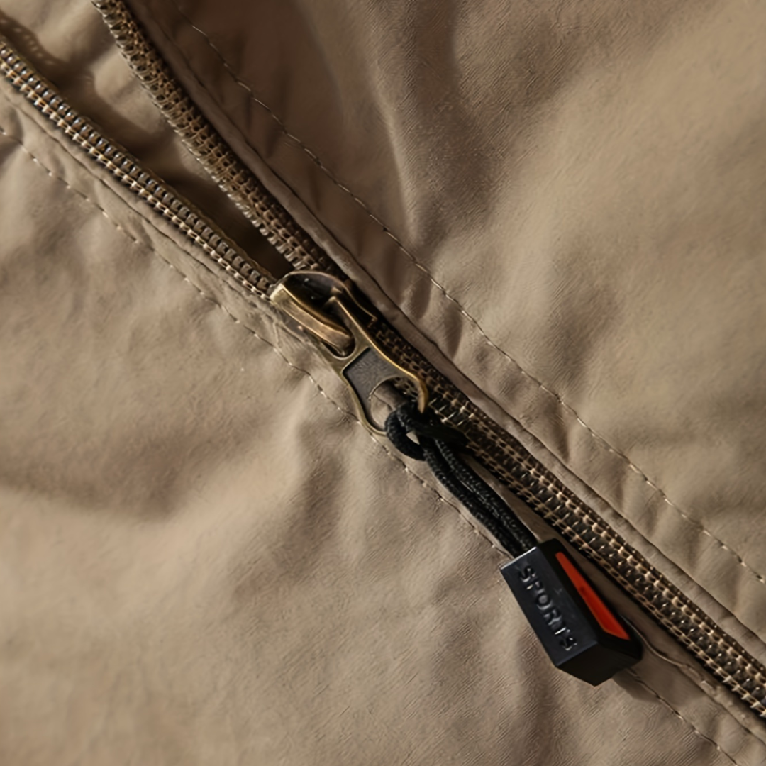 Relaxed Fit Waterproof Zip Up Jacket