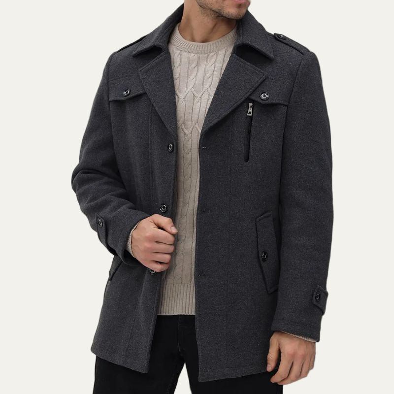 Men's Classic Outdoor Jacket with Practical Pockets
