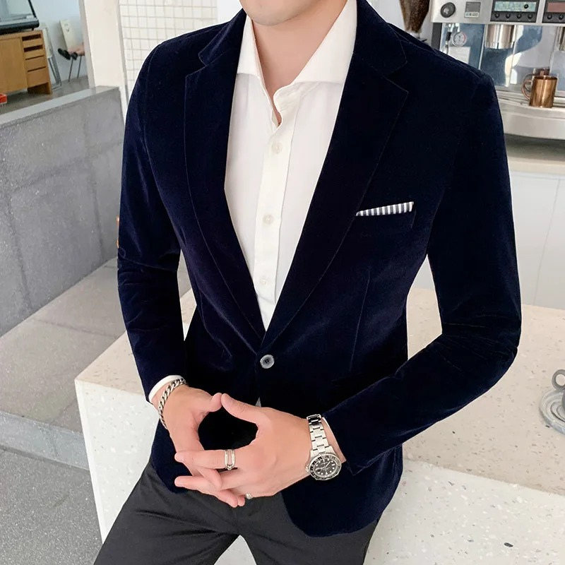 Men's Tailored Slim Line One Button Blazer