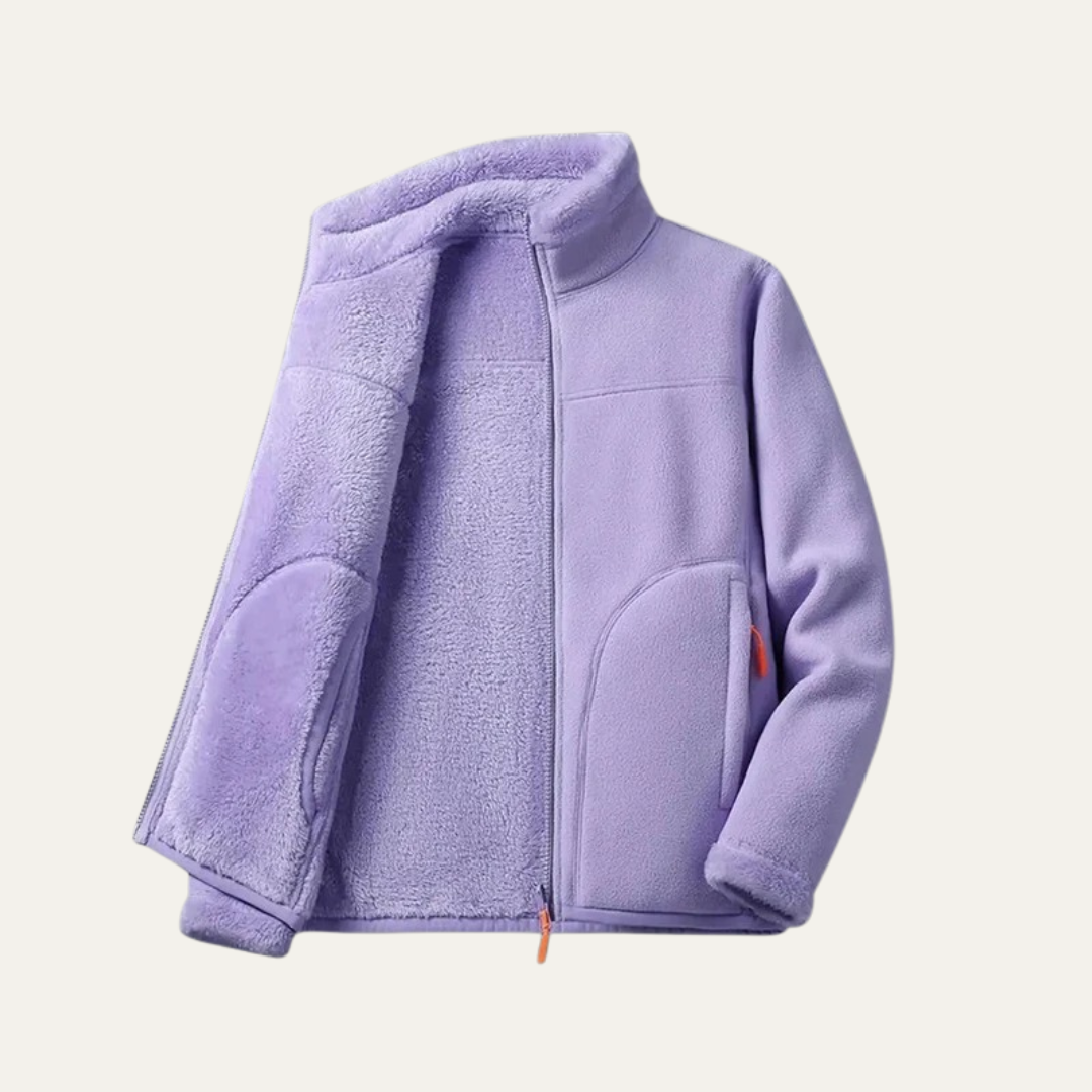 Ladies Cozy Fleece Zip Up Jacket