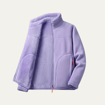 Ladies Cozy Fleece Zip Up Jacket