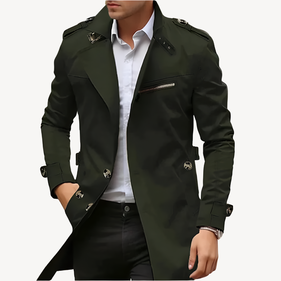 Classic Male Tailored Long Coat