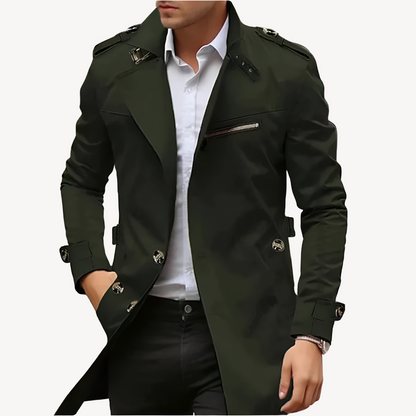 Classic Male Tailored Long Coat