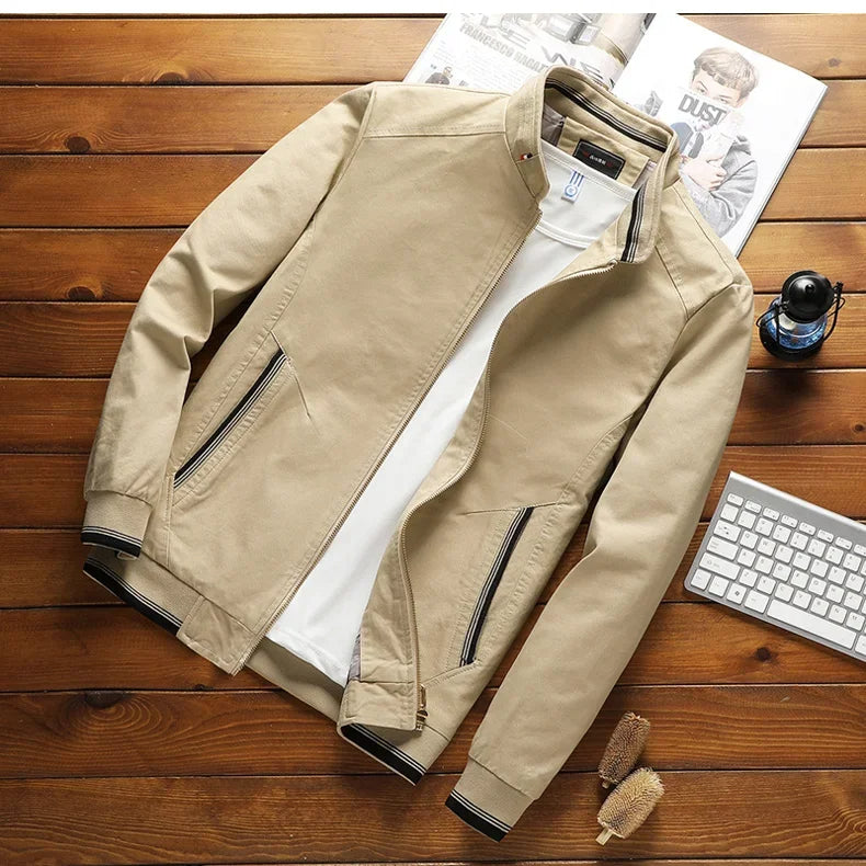 Casual Men's Classic Cotton Bomber Jacket
