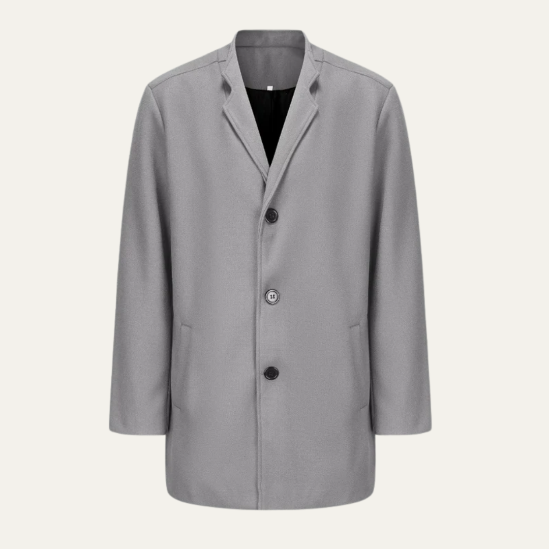 Simple Classic Fit Overcoat for Men