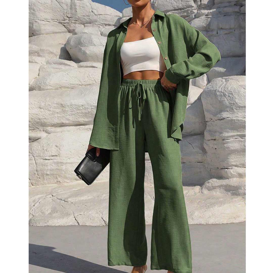 Soft Cotton Long Sleeve Top and Pant Set