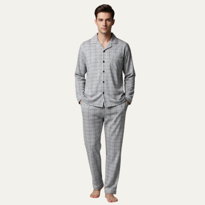 Classic Plaid Sleepwear Set for Men