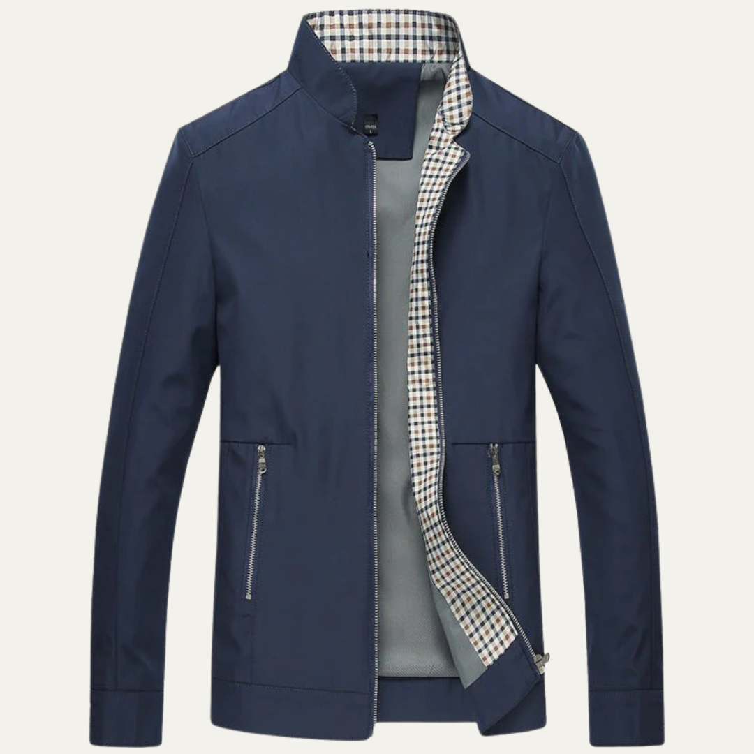 Men's Breathable Casual Checked Bomber Coat