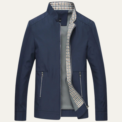 Men's Breathable Casual Checked Bomber Coat