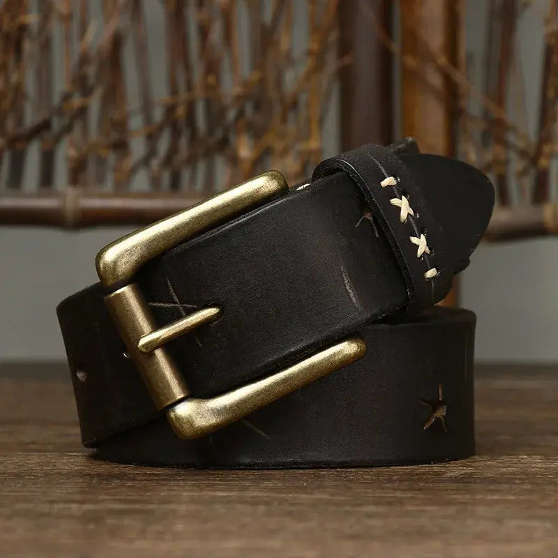 Genuine Brown Leather Waist Belt