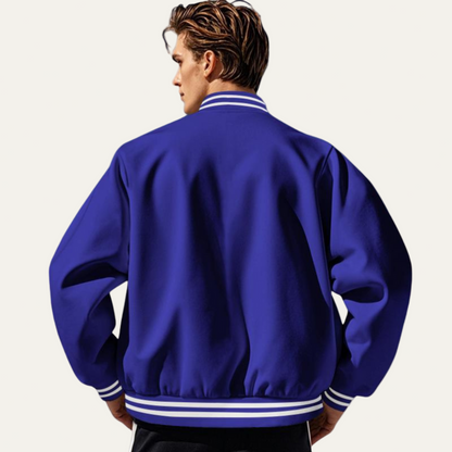 Men's Retro Sports Snap Jacket