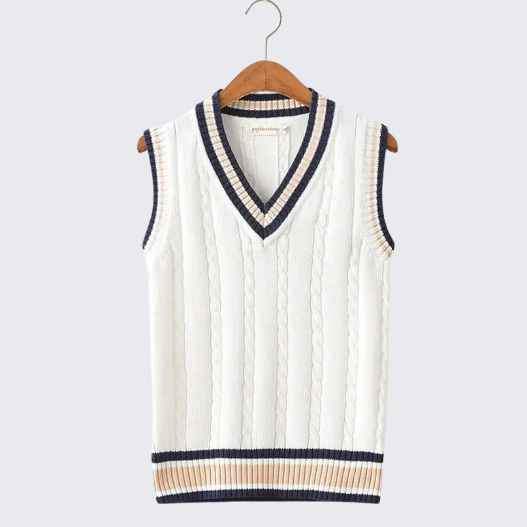 Cozy Crew Neck Knit Sweater Vest