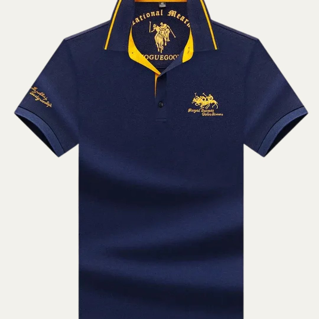 Sporty Polo Shirt for Men with Colorful Detailing
