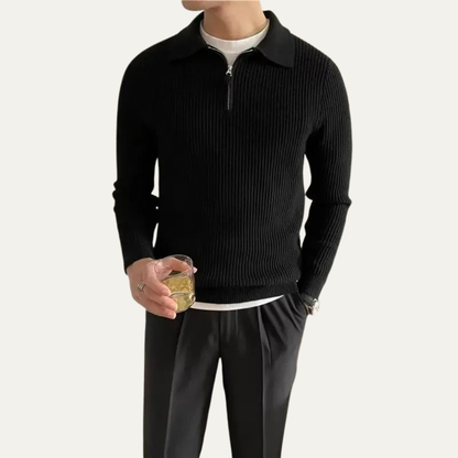 Men's Classic Fit Zip Neck Sweater