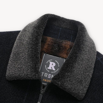 Warm Faux Fur Lined Mens Winter Coat
