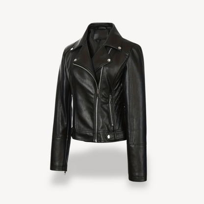 Vegan Leather Moto Jacket for Ladies