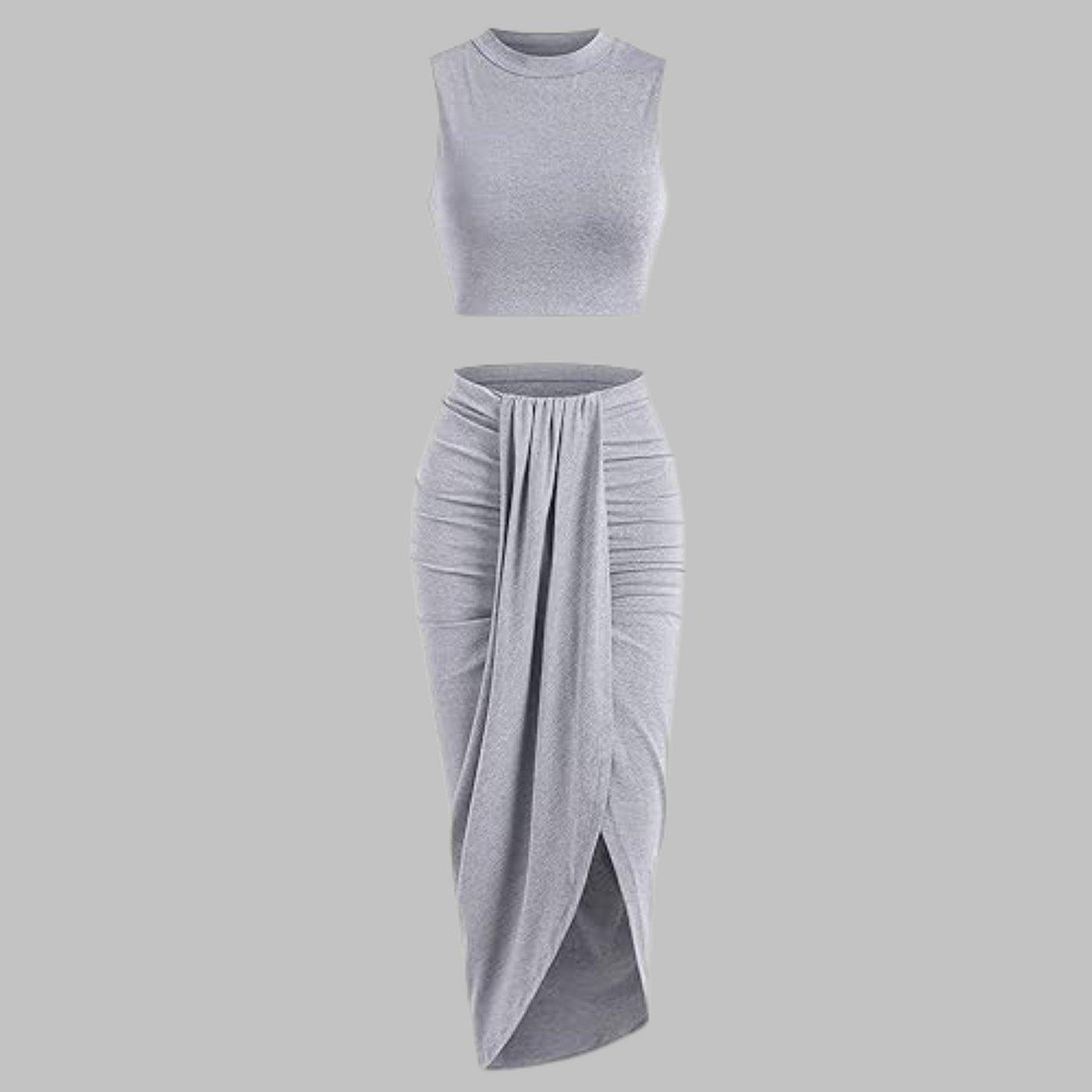 Flowy Ruffled Maxi Skirt Outfit Set
