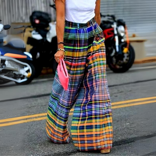Plaid Flair Trousers - OutfitLondon