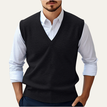 Men's Simple Crew Neck Knit Vest