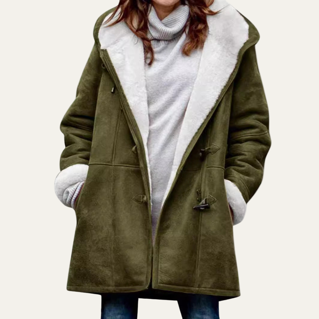 Cozy Faux Fur Toggle Coat for Women