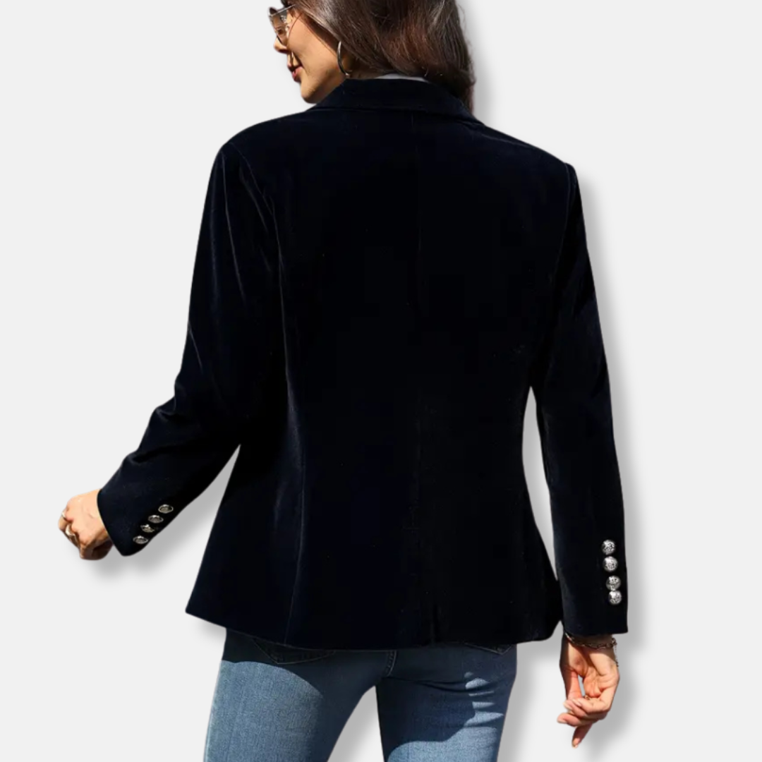 Classic Fit Blazer with Gold Buttons