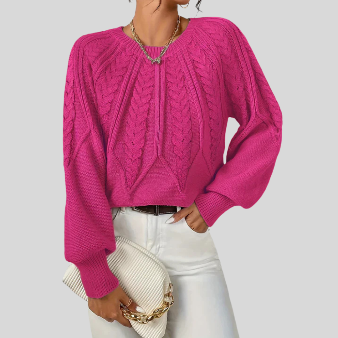 Soft Relaxed Fit Crew Neck Sweater
