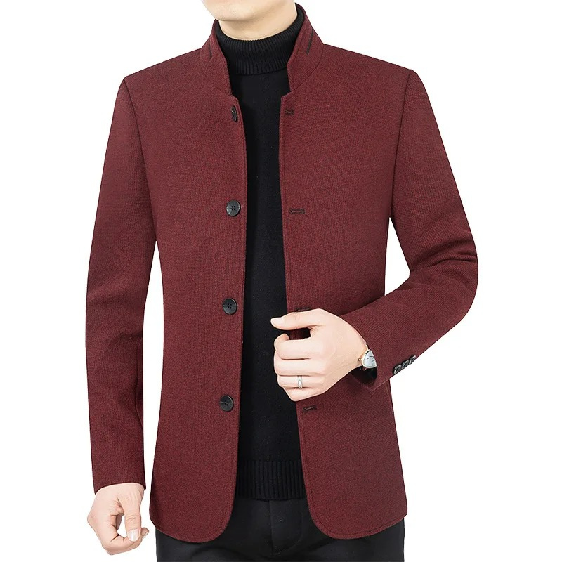 Modern Fit Mens Blazer with Four Button Closure