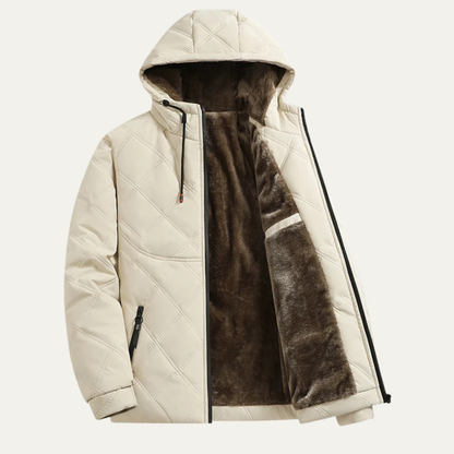 Warm Men's Fleece Lined Hooded Winter Parka Coat