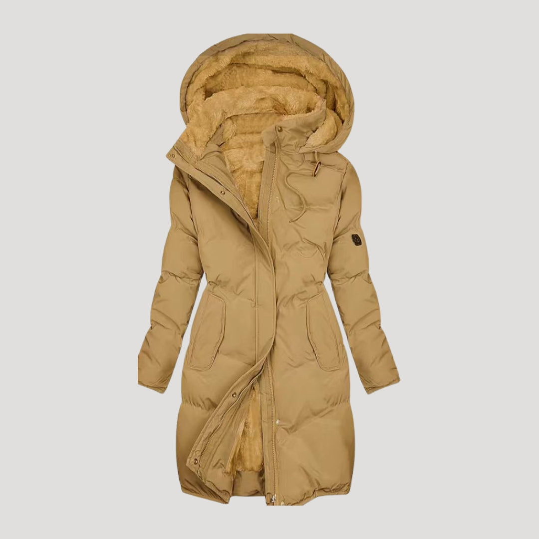 Plush Fleece Lined Women's Winter Coat - OutfitLondon