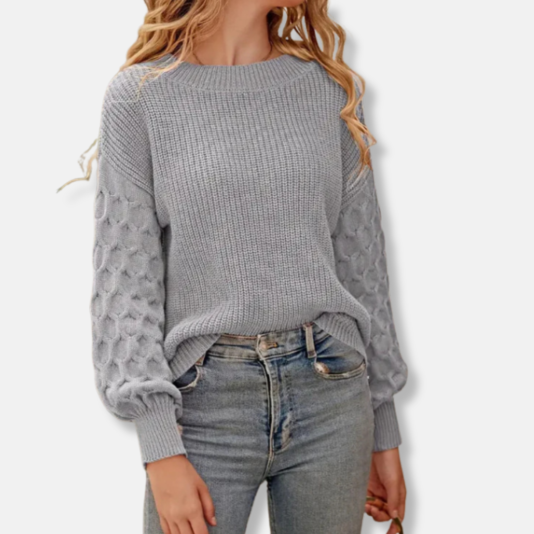 Cozy Women's Oversized Sweatshirt with Soft Knit - OutfitLondon