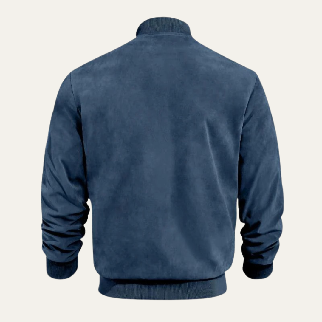 Men's Quilted Zipper Bomber Jacket
