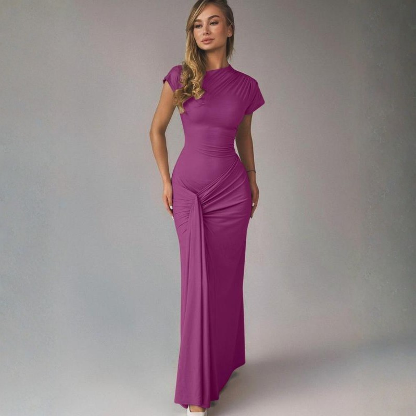 Chic Ruched Bodycon Party Dress for Women