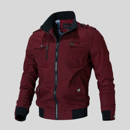 Rugged Army Style Zip Up Jacket