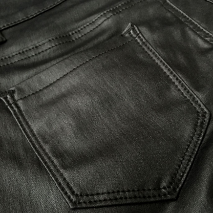 Vegan Leather Biker Pants for Women