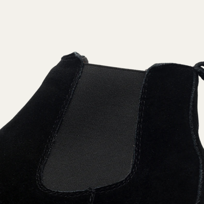 Luxury Men's Suede Leather Ankle Boots with Fur Inside