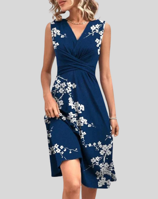 Bright Sleeveless Mini sundress for Ladies - OutfitLondon