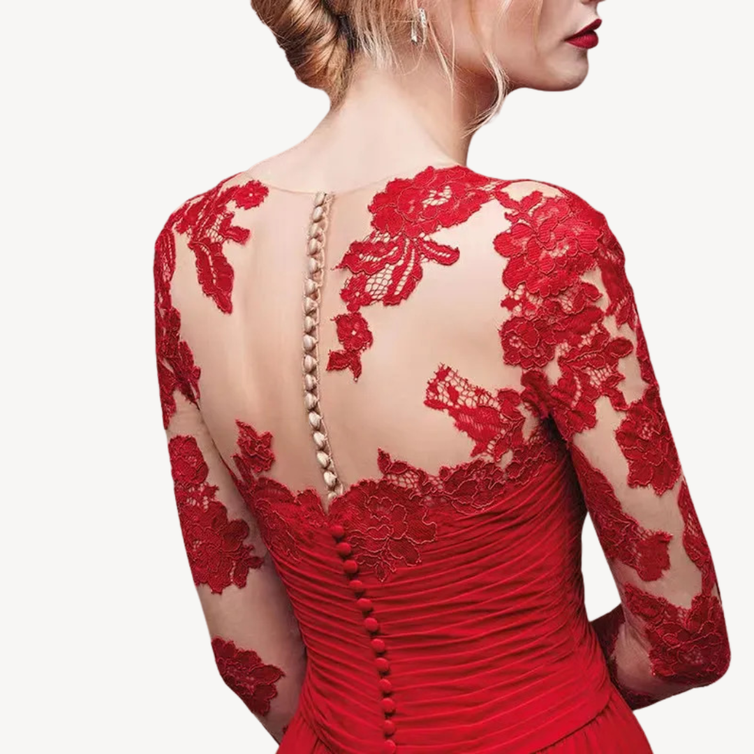 Elegant Floral Floor Length Women's Dress