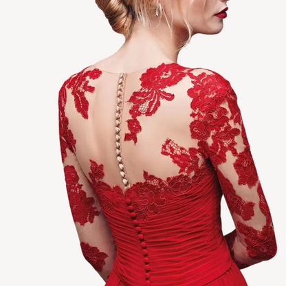 Elegant Floral Floor Length Women's Dress