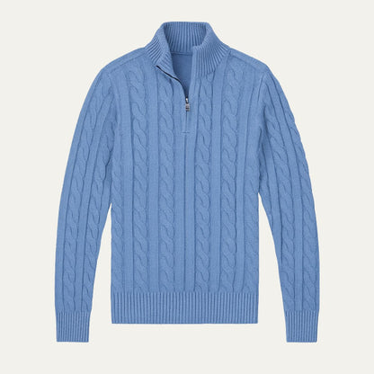 Luxury Merino Wool Men's Half Zip Sweater