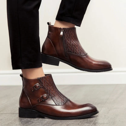 Classic Leather Chelsea Boots for Men - Premium Winter Shoes