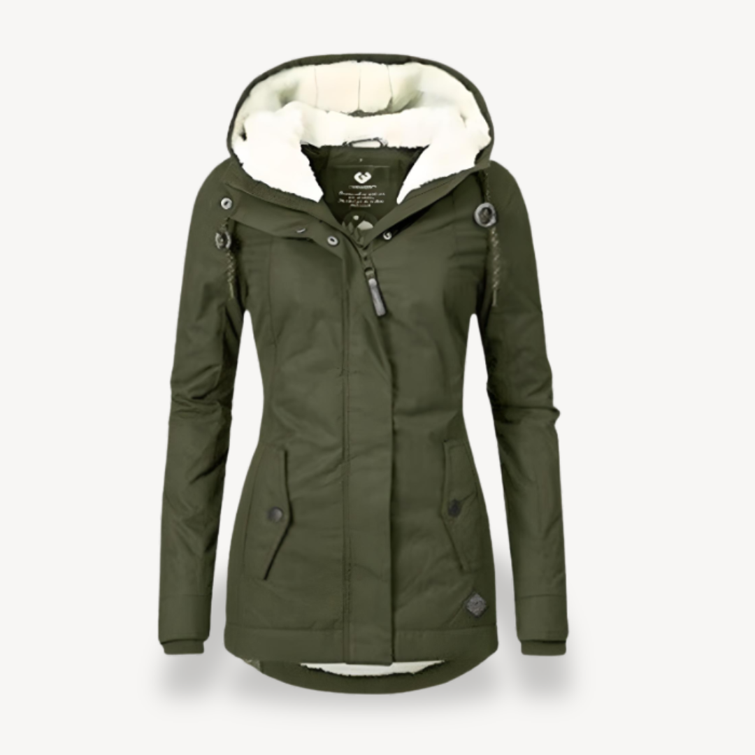 Ladies Warm Waterproof Parka Coat with Hood