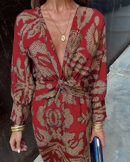 Elegant Silk Tie Dress