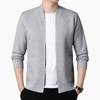 Relaxed Fit Men's Open Front Cardigan Sweater