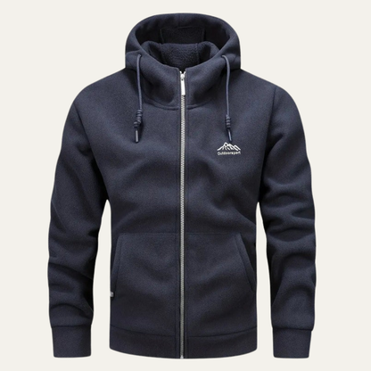 Warm Outdoor Fleece Zip Up Hoodie