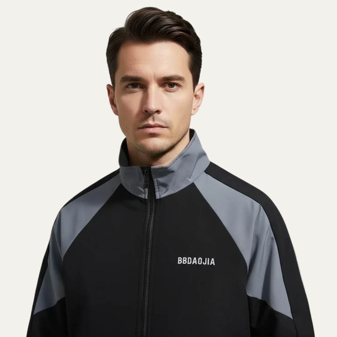 Athletic Contrast Panel Running Jacket