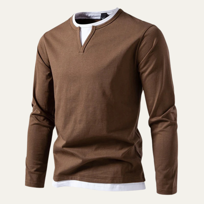 Men's Casual Crew Neck Knit Shirt