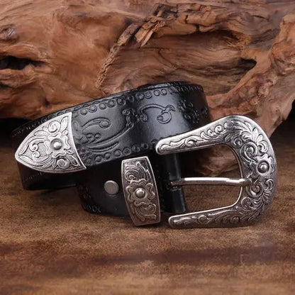 Rugged Genuine Leather Belt - Classic Western Design