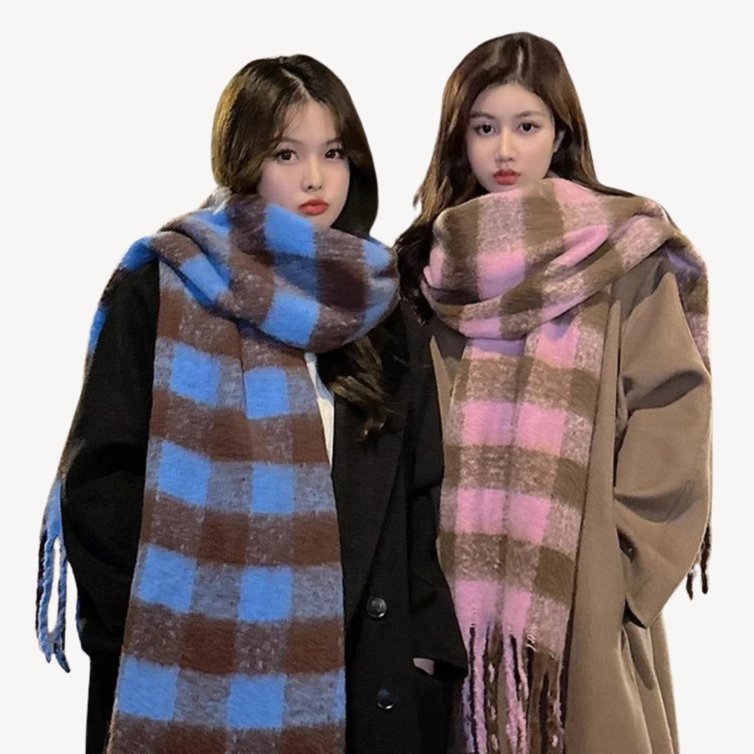 Classic Checked Wool Scarf