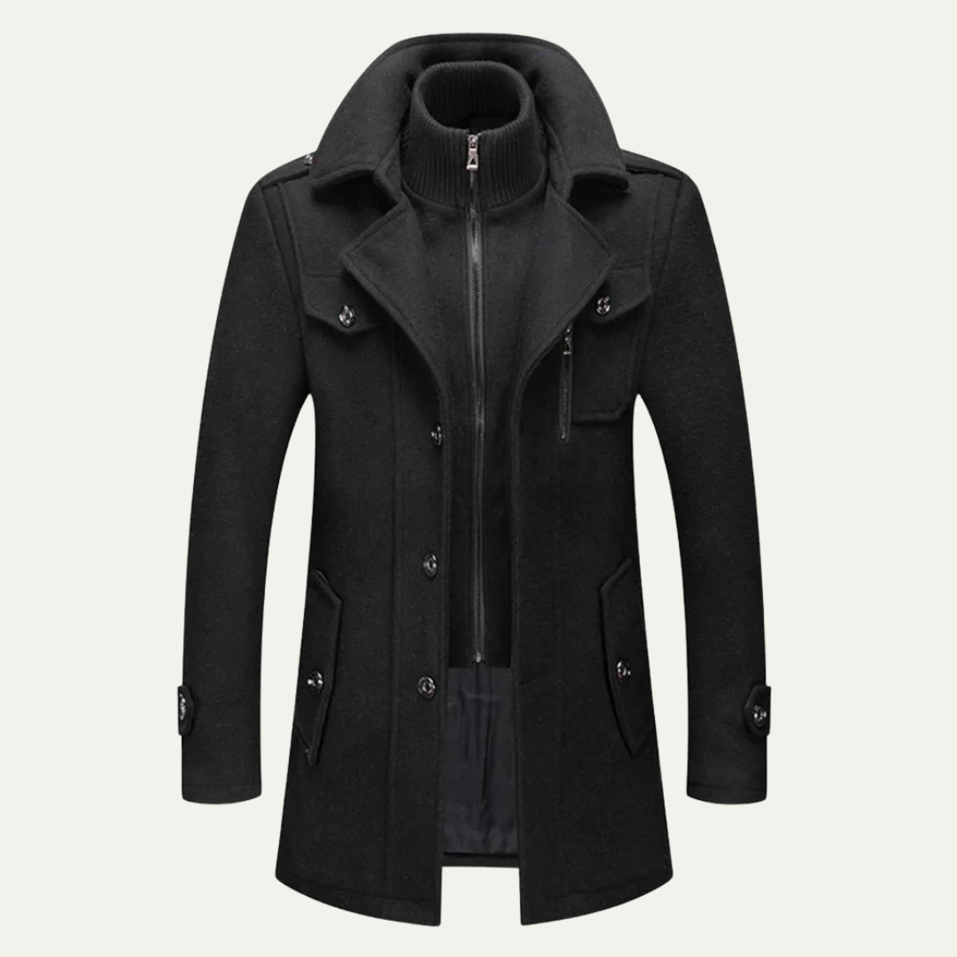 Men's Waterproof Long Trench Overcoat - OutfitLondon